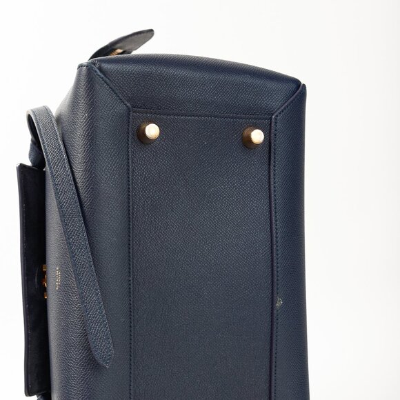 Celine Mini Belt Navy Grained Calfskin Bag - Picture 5 of 14
